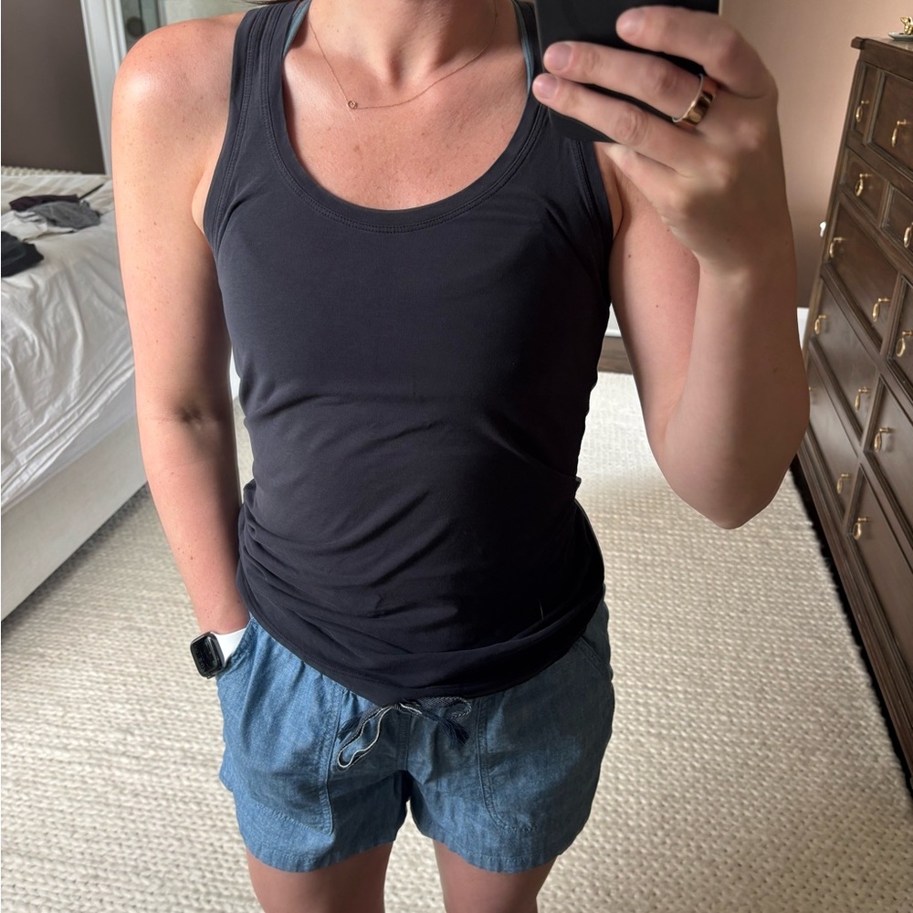 Lululemon Athletica Black Fitted Sleeveless Tank Top